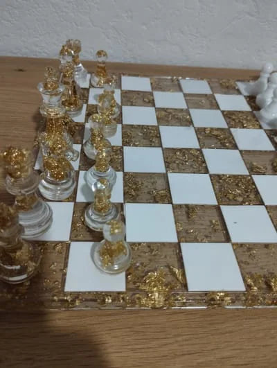 Jeu d'échecs en résine