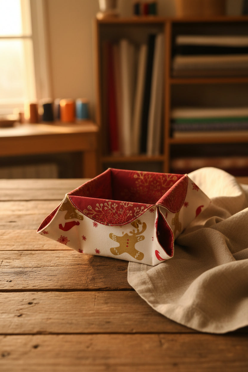 Corbeille de table en tissu – Fait main