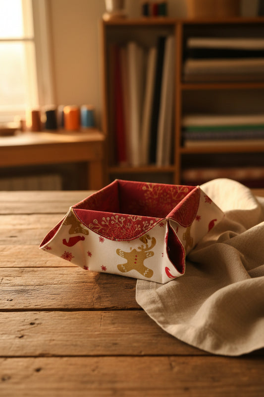 Corbeille de table en tissu – Fait main