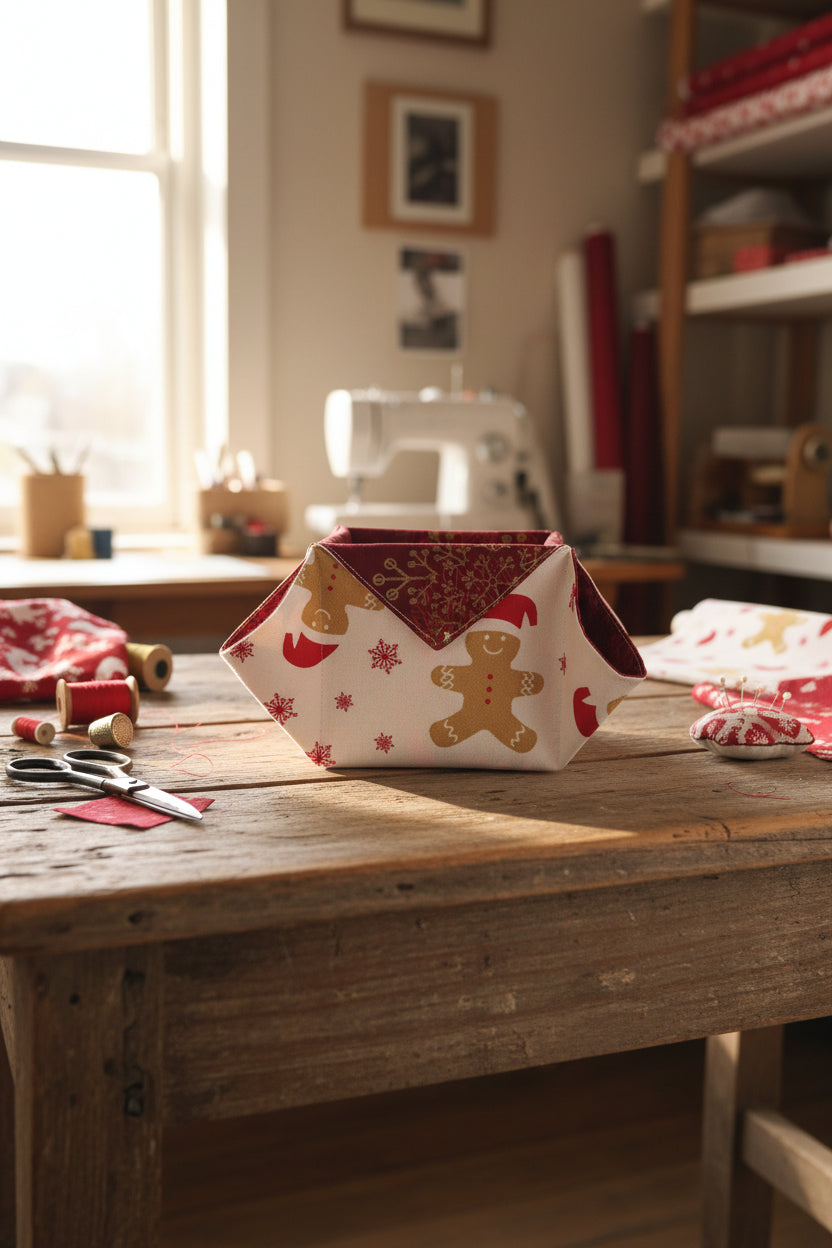 Corbeille de table en tissu – Fait main