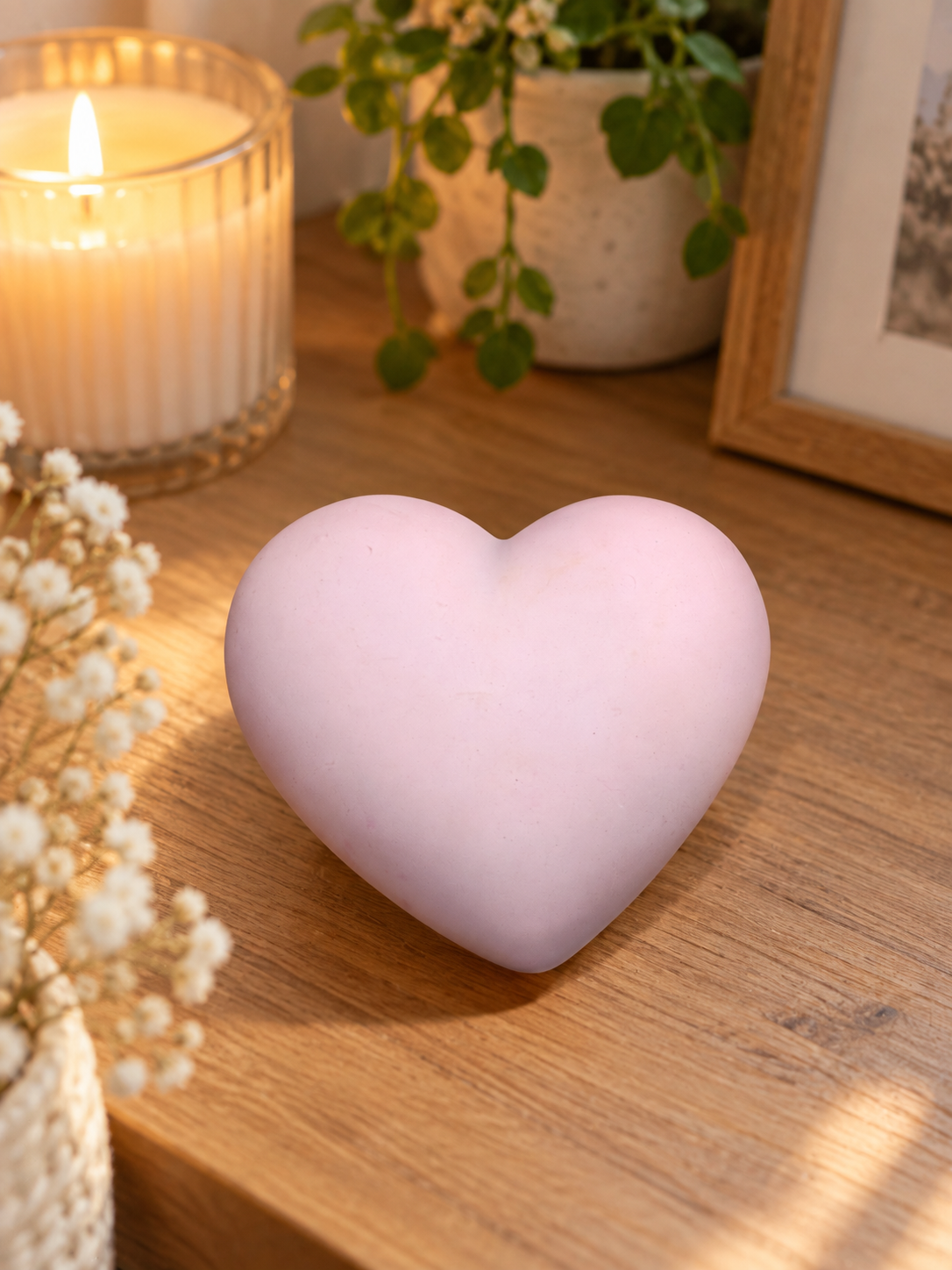 Lot de 2 cœurs en jesmonite – Petit + Grand
