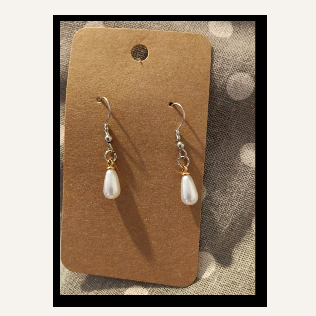 Boucles d’oreilles goutte nacrée