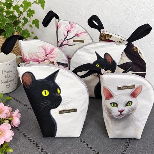 Sacs à tasse en tissu faits main avec motifs fleuris et animaux