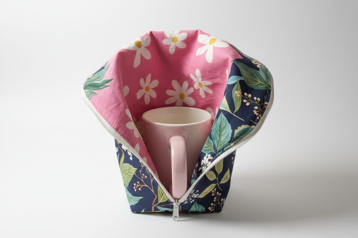 Sac à tasse fait main – Pochette thé & accessoires